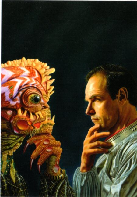it's good to take a long hard look man staring at a monster