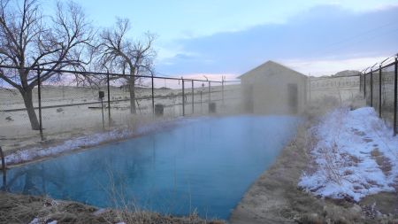 it's around here somewhere... a hot spring in the desert