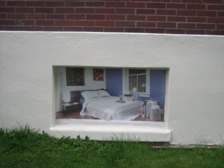 a good bedtime story is worth a lot a bedroom painted into a niche on a wall