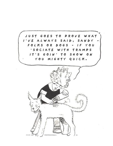 Little Orphan Annie warns Sandy about the Undeserving Poor Little Orphan Annie gives Sandy a flea bath