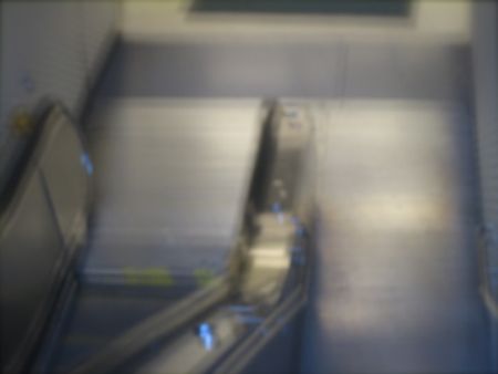 oh-oh an out of focus escalator to an underground station