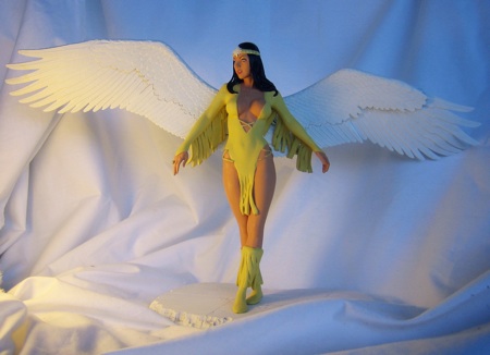 ready to fly a model of the superheroine dawnstar