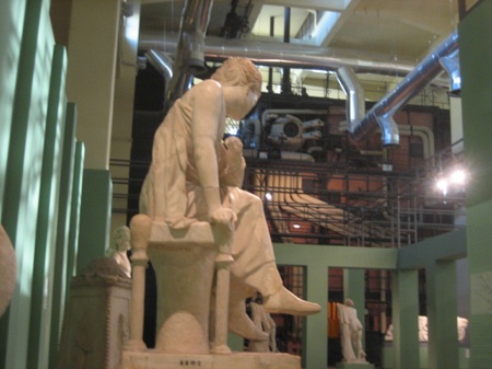statues and machines