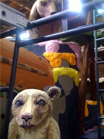 Tod's favorite snap of BJ's adventure a papiermache float
