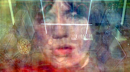 a large face of Mick Jagger