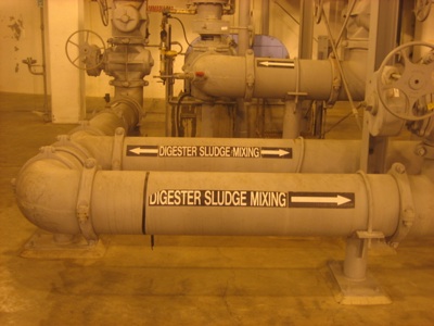 this picture has a certain nostalgic sepia toned quality I haven't up till now associated with sewage treatment insides of a sewage treatment plant