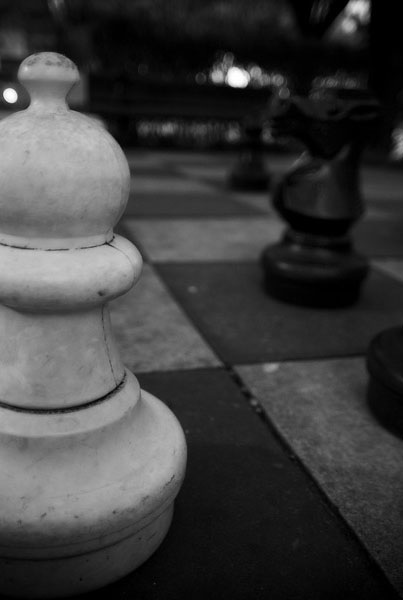 ...you knew what would happen after the next move... a chessboard up close