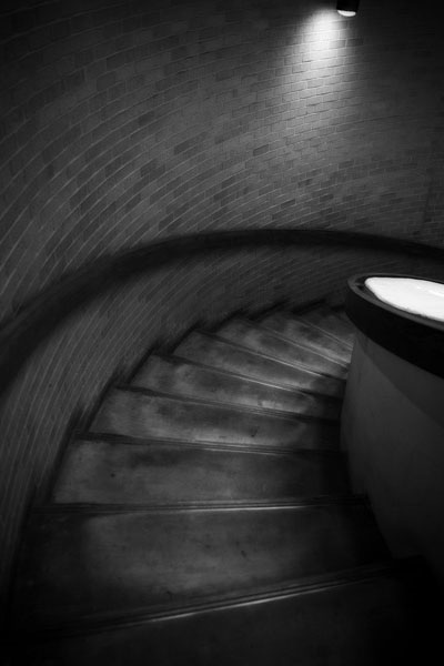 ...and you even knew which was which and what stairs to take... spiral staircase
