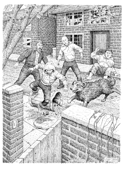 It was the Seventh Garden for him. That or jail. Snotty runs from the cops and Mick into a garden