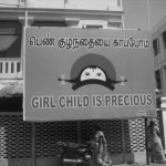 a banner in India saying "Girls are Precious"
