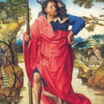 a holy card of St Christopher