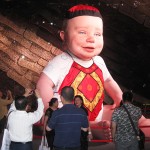 Giant Baby Robot being admired at the Shanghai Worlds Fair