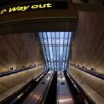 a subway escalator