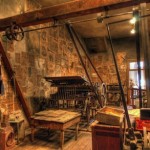 an old newspaper print shop